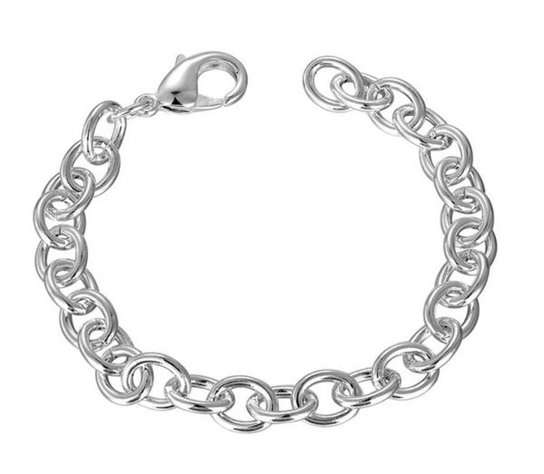 high-quality 925 sterling silver plated chain bracelet fashion jewelry cool street style christmas gift, Black
high-quality 925 sterling silver plated chain bracelet fashion jewelry cool street style christmas gift, Black