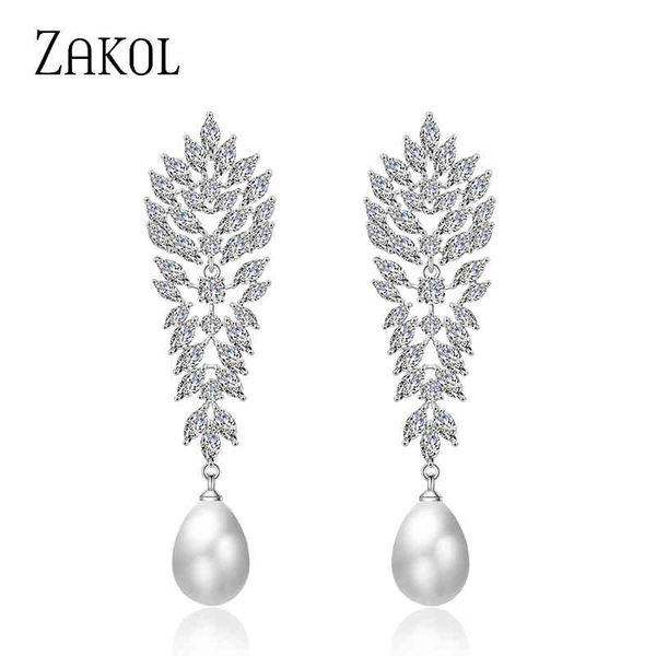 zakol luxury marquise cut zirconia crystal big long dangle earrings for women wedding fashion imitation pearl jewelry fsep2211, Bronze;silver
zakol luxury marquise cut zirconia crystal big long dangle earrings for women wedding fashion imitation pearl jewelry fsep2211, Bronze;silver