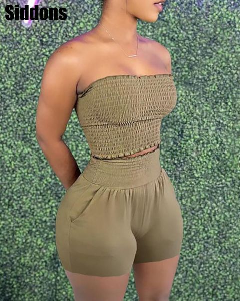 women's tracksuits two pieces sets summer sleeveless bandeau shirred & pocket design shorts casual outfits, Gray
women's tracksuits two pieces sets summer sleeveless bandeau shirred & pocket design shorts casual outfits, Gray