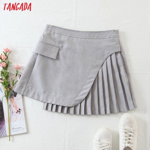 tangada 2021 women gray pleated skirts faldas mujer zipper french style female mini skirt 1m16, Black
tangada 2021 women gray pleated skirts faldas mujer zipper french style female mini skirt 1m16, Black