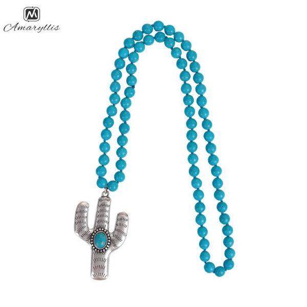 pendant necklaces amaiyllis handmade knotted stone beads long strand necklace for women big cactus sweater chain, Silver
pendant necklaces amaiyllis handmade knotted stone beads long strand necklace for women big cactus sweater chain, Silver