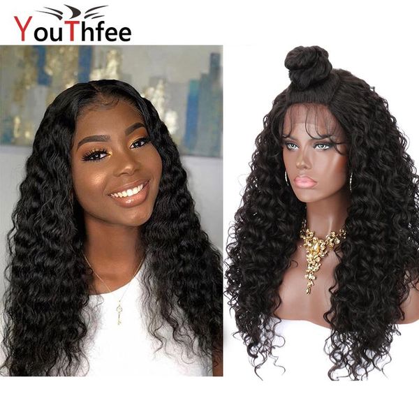 synthetic wigs youthfee 22 inches lace for black women long curly baby hair pre-braided high bun swiss front wig
synthetic wigs youthfee 22 inches lace for black women long curly baby hair pre-braided high bun swiss front wig