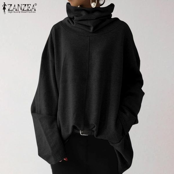 women's autumn sweatshirts zanzea 2021 casual long sleeve pullovers fashion turtleneck hoodies female patchwork tunic traksuits &, Black
women's autumn sweatshirts zanzea 2021 casual long sleeve pullovers fashion turtleneck hoodies female patchwork tunic traksuits &, Black