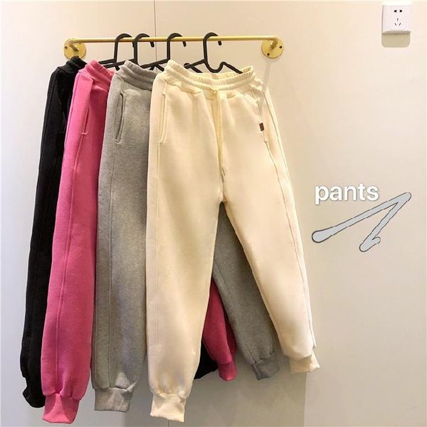 thick women elastic waistband joggers autumn winter fashion solid sports trousers gyms loose long running pants women's & capris, Black;white
thick women elastic waistband joggers autumn winter fashion solid sports trousers gyms loose long running pants women's & capris, Black;white
