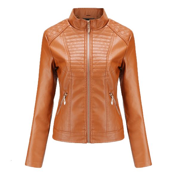 women's leather & faux 2021 spring and autumn women's leather jacket imitation motorcycle pu coat fashion thin fm014, Black
women's leather & faux 2021 spring and autumn women's leather jacket imitation motorcycle pu coat fashion thin fm014, Black