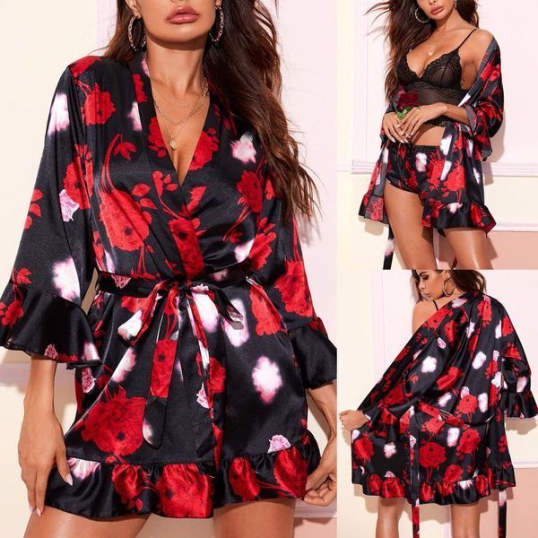 women's sleepwear women nightwear underwear pajamas lace lingerie vetement femme 2021, Black;red
women's sleepwear women nightwear underwear pajamas lace lingerie vetement femme 2021, Black;red
