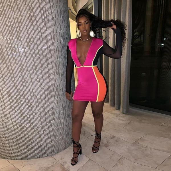 casual dresses ahvit contrast color patchwork fashion women dress long sleeve deep v neck skinny nightclub party bandage me-q236, Black;gray
casual dresses ahvit contrast color patchwork fashion women dress long sleeve deep v neck skinny nightclub party bandage me-q236, Black;gray