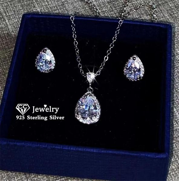 bracelet, earrings & necklace jewelry sets for women s925 silver cubic zirconia water drop stud necklaces pendants fine simple accessorie, Black
bracelet, earrings & necklace jewelry sets for women s925 silver cubic zirconia water drop stud necklaces pendants fine simple accessorie, Black