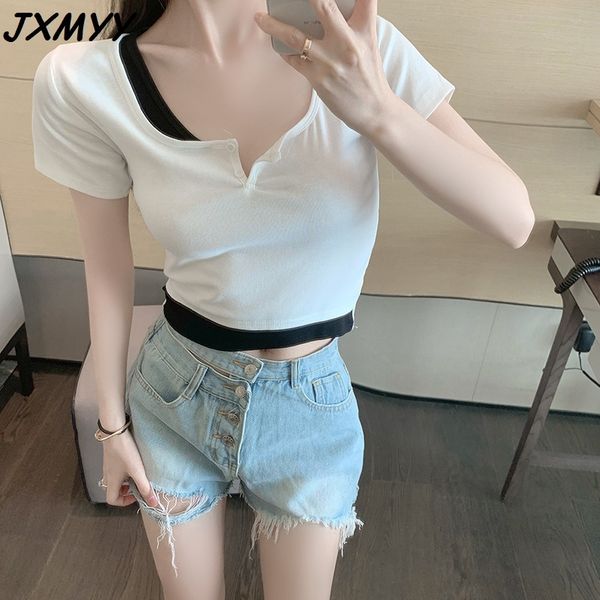 fashion chic high waist short square collar clavicle sleeve t-shirt women's summer ins auyiyi 210510, White
fashion chic high waist short square collar clavicle sleeve t-shirt women's summer ins auyiyi 210510, White