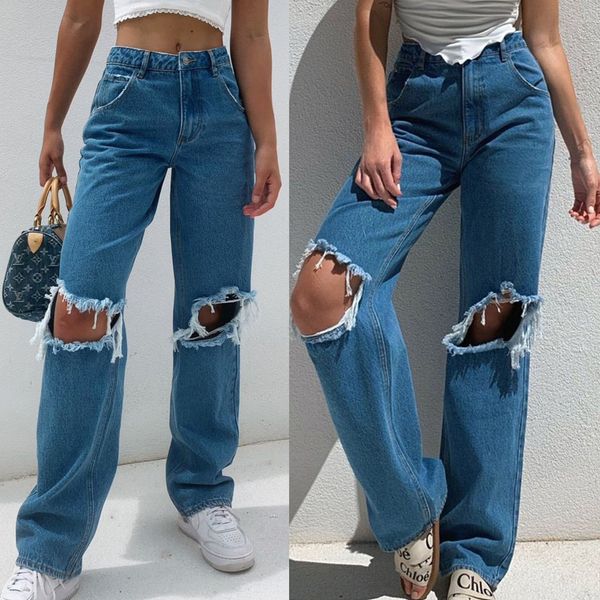 denim jean women vintage streetwear loose high waisted baggy mom jeans trousers casual loose wide leg pants hole jeans, Blue
denim jean women vintage streetwear loose high waisted baggy mom jeans trousers casual loose wide leg pants hole jeans, Blue