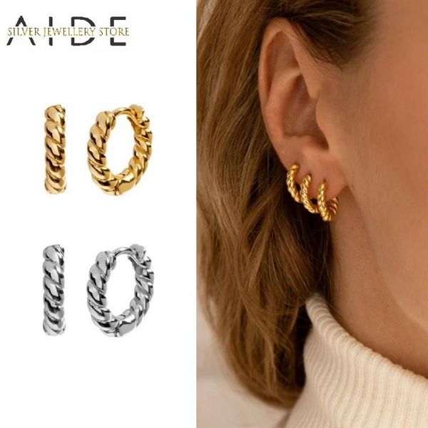 hoop & huggie aide 925 sterling silver geometric spiral twist round earrings for women trendy 10mm piercing earings fine jewelry kolczyki, Golden;silver
hoop & huggie aide 925 sterling silver geometric spiral twist round earrings for women trendy 10mm piercing earings fine jewelry kolczyki, Golden;silver