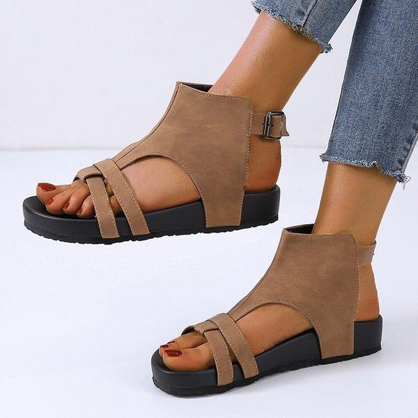 sandals women's 2021 summer solid color buckle open toe thick-soled round casual shoes wedge beach, Black
sandals women's 2021 summer solid color buckle open toe thick-soled round casual shoes wedge beach, Black