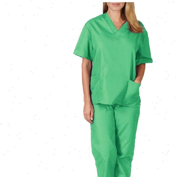 men women tracksuits short sleeve v neck pants nursing working uniform set suit nurse, Gray
men women tracksuits short sleeve v neck pants nursing working uniform set suit nurse, Gray