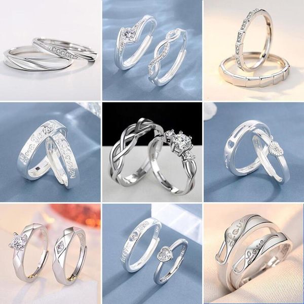 sier engraved s925 plated couple ring mixed drawing of men's and women's rings japanese korean jewelry students' vivid simple, Silver
sier engraved s925 plated couple ring mixed drawing of men's and women's rings japanese korean jewelry students' vivid simple, Silver
