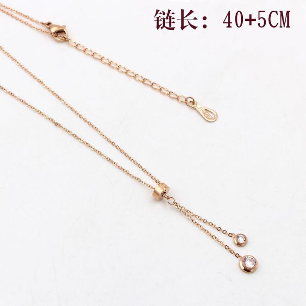 x1-101-2 su size double diamond short necklace women chaoren titanium steel plated rose color gold chain bone, Silver
x1-101-2 su size double diamond short necklace women chaoren titanium steel plated rose color gold chain bone, Silver