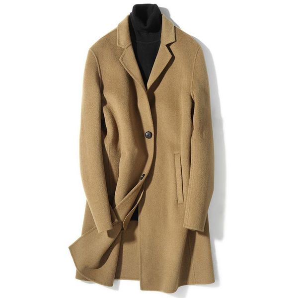 men's wool & blends ayusnue 2021 coat double-sided woolen long jacket men korean autumn winter mens overcoat coats d-01-1813 kj3012, Black
men's wool & blends ayusnue 2021 coat double-sided woolen long jacket men korean autumn winter mens overcoat coats d-01-1813 kj3012, Black