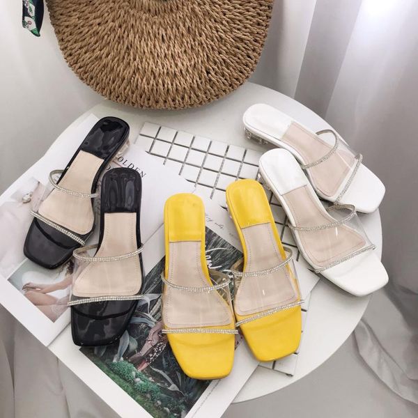 slippers 2021 european and american foreign trade explosive water drill medium low heel, Black
slippers 2021 european and american foreign trade explosive water drill medium low heel, Black