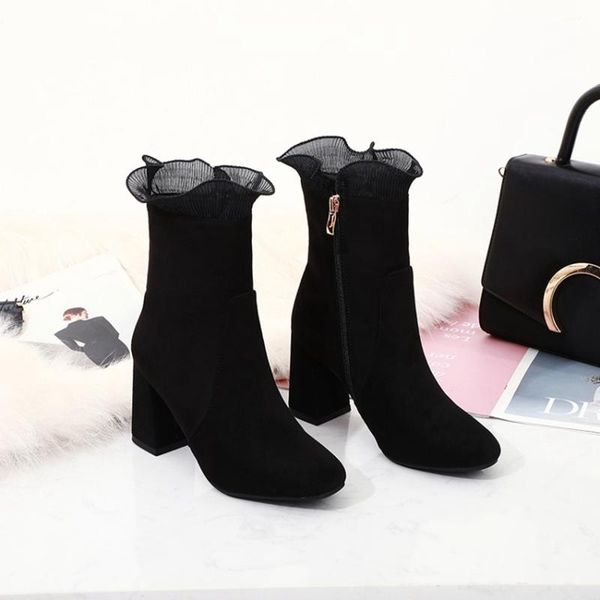 boots ankle for women autumn winter thick heel zipper female wedding party lace botas mujer high-heel quality shoes 902-4a, Black
boots ankle for women autumn winter thick heel zipper female wedding party lace botas mujer high-heel quality shoes 902-4a, Black