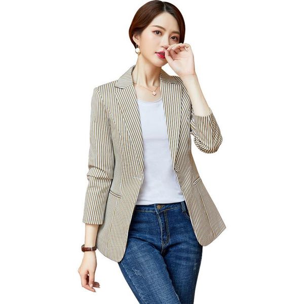 women's suits & blazers blazer feminino stripe slim fit women long-sleeve spring autumn office lady mujer 2021 outwear hjj801930, White;black
women's suits & blazers blazer feminino stripe slim fit women long-sleeve spring autumn office lady mujer 2021 outwear hjj801930, White;black