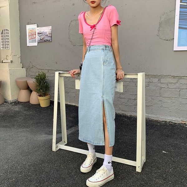 high waist casual denim blue womens skirts long plus size korean jean ladies harajuku, Black
high waist casual denim blue womens skirts long plus size korean jean ladies harajuku, Black
