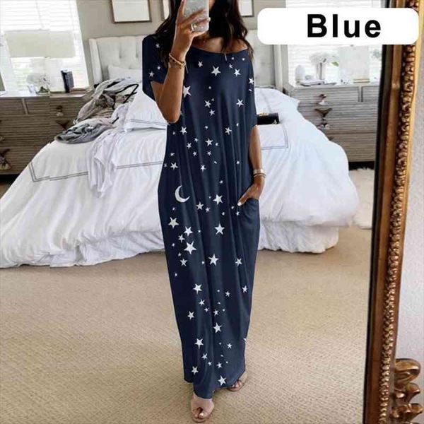 comfort dress casual stars moon womens sleepwears print loose sleep dresses off shoulder female homewear maxi vestidos, Black;red
comfort dress casual stars moon womens sleepwears print loose sleep dresses off shoulder female homewear maxi vestidos, Black;red