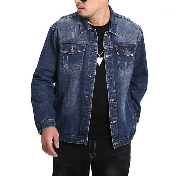 men's jackets autumn men denim jacket trend loose plus size casual fashion jeans coats pocket ripped clothing long sleeve outerwear, Black;brown
men's jackets autumn men denim jacket trend loose plus size casual fashion jeans coats pocket ripped clothing long sleeve outerwear, Black;brown