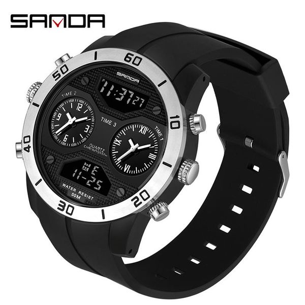 wristwatches sanda fashion watch men sport quartz military wristwatch led bright men's watcheswrist digital clock relogio masculino 300, Slivery;brown
wristwatches sanda fashion watch men sport quartz military wristwatch led bright men's watcheswrist digital clock relogio masculino 300, Slivery;brown