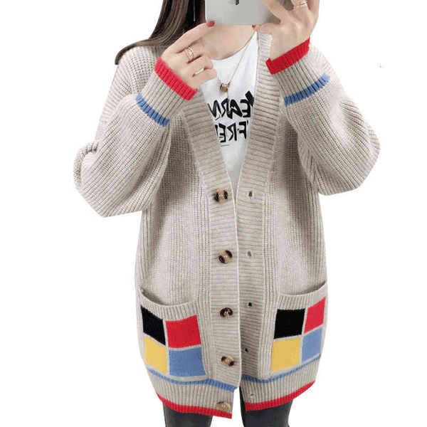 women's knits & tees autumn women knitted sweater v-neck single-breasted long sleeve mid-length cardigan coat loose ladies cl, White
women's knits & tees autumn women knitted sweater v-neck single-breasted long sleeve mid-length cardigan coat loose ladies cl, White