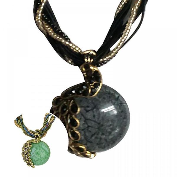 pendant necklaces bohemian women rhinestone inlaid peacock round faux opal necklace gift, Silver
pendant necklaces bohemian women rhinestone inlaid peacock round faux opal necklace gift, Silver