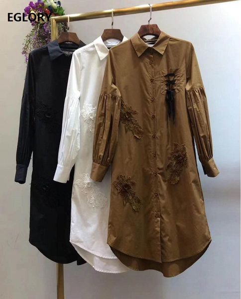 casual dresses 2021 spring summer fashion long shirt dress ladies turn-down collar appliques embroidery sleeve brown, Black;gray
casual dresses 2021 spring summer fashion long shirt dress ladies turn-down collar appliques embroidery sleeve brown, Black;gray
