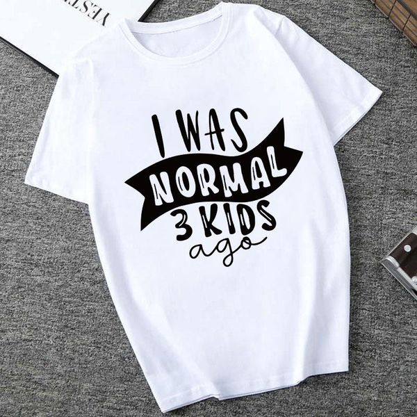 women's t-shirt i was normal 3 kids ago letters print t shirt summer fashion women harajuku style short sleeve casual cotton tee, White
women's t-shirt i was normal 3 kids ago letters print t shirt summer fashion women harajuku style short sleeve casual cotton tee, White