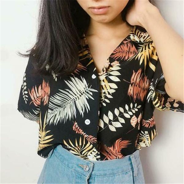 women's blouses & shirts summer palm leaf print shirt women casual loose half sleeve v-neck female blouse white navy blue lady black
women's blouses & shirts summer palm leaf print shirt women casual loose half sleeve v-neck female blouse white navy blue lady black