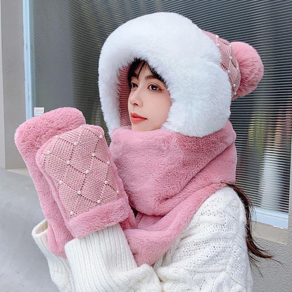 hats, scarves & gloves sets winter knitted imitation fur hat women pearl bib all-in-one three-piece suit cute warm scarf, Blue;gray
hats, scarves & gloves sets winter knitted imitation fur hat women pearl bib all-in-one three-piece suit cute warm scarf, Blue;gray