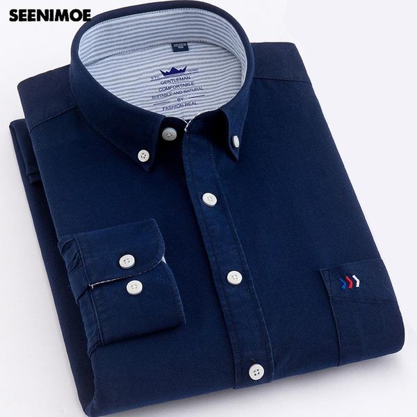 seenimoe mens spring casual shirts 100% cotton shirt men solid color oxford full sleeve s-4xl smart 2021 men's, White;black
seenimoe mens spring casual shirts 100% cotton shirt men solid color oxford full sleeve s-4xl smart 2021 men's, White;black