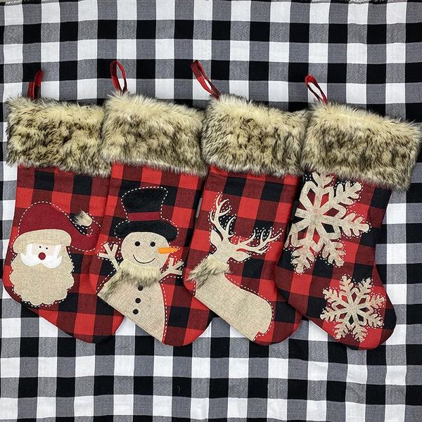 christmas decorations decorated with linen socks santa claus snowman gift candy bags
christmas decorations decorated with linen socks santa claus snowman gift candy bags