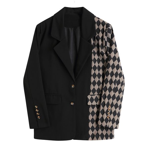 women's suits & blazers coréia blazer vintage elegante retalhos senhora do escritório streetwear argyle casaco feminino chiques manga, White;black
women's suits & blazers coréia blazer vintage elegante retalhos senhora do escritório streetwear argyle casaco feminino chiques manga, White;black