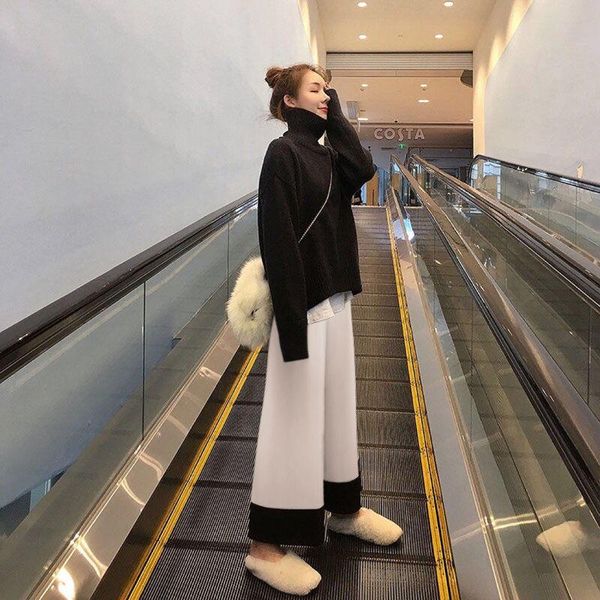 women's pants & capris woolen knitted women autumn winter cute soft girl loose high street wild trend patchwork woman straight casual p, Black;white
women's pants & capris woolen knitted women autumn winter cute soft girl loose high street wild trend patchwork woman straight casual p, Black;white