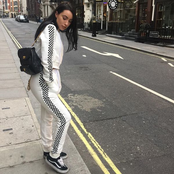 two piece dress fashion women side plaid panelled outfits casual tracksuit zipper hooded sweatshirt jogger pants 2 set female1 tbnv, White
two piece dress fashion women side plaid panelled outfits casual tracksuit zipper hooded sweatshirt jogger pants 2 set female1 tbnv, White