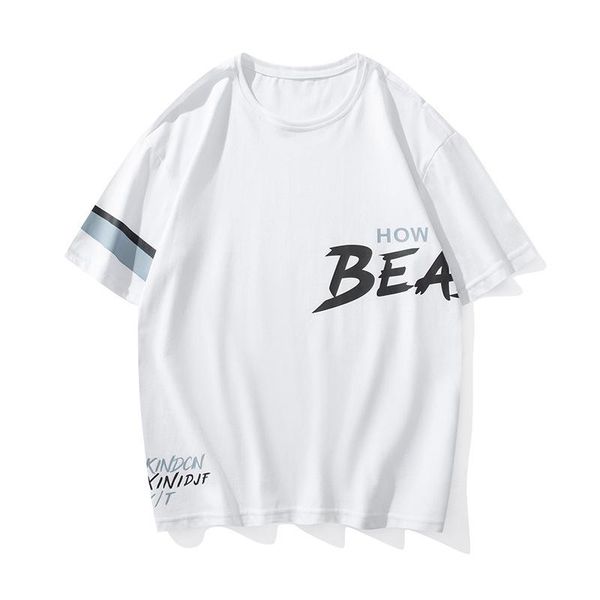 summer korean style trend loose round neck letter pattern men's 2021 short-sleeved t-shirt micro stretch t-shirts, White;black
summer korean style trend loose round neck letter pattern men's 2021 short-sleeved t-shirt micro stretch t-shirts, White;black