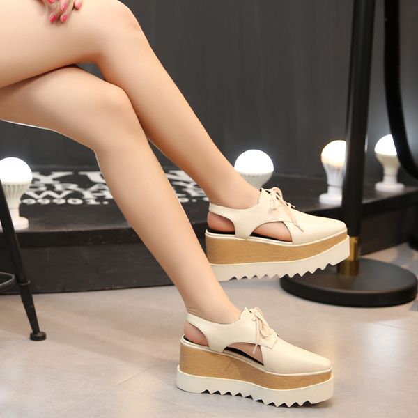 women platform summer boots thick bottom fashion real leather luxurys girl shoes elyse star boot britt wedge lace-up flat high heel designer, Black
women platform summer boots thick bottom fashion real leather luxurys girl shoes elyse star boot britt wedge lace-up flat high heel designer, Black