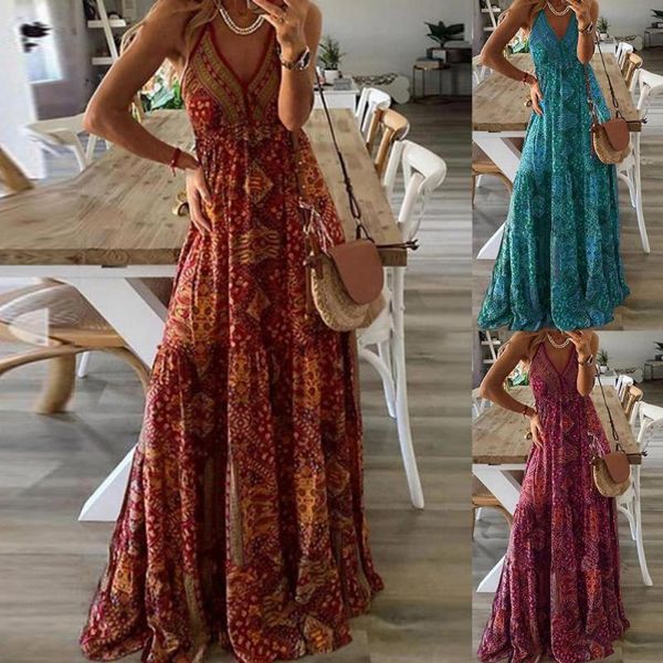 casual dresses dress vintage print spaghetti strap bohemian maxi loose for travel, Black;gray
casual dresses dress vintage print spaghetti strap bohemian maxi loose for travel, Black;gray