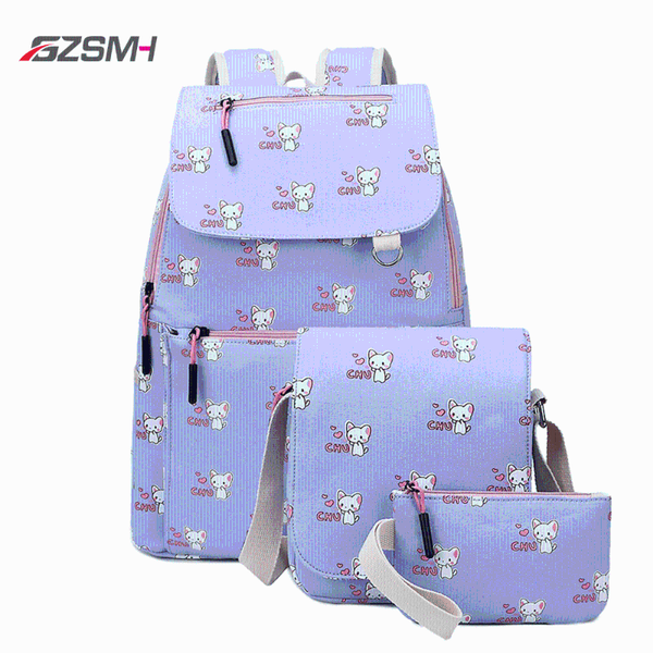 backpack 3pcs/set girls school bag purple blue women backpacks rucksack mochila cute cat printing ladies bookbag shoulder pencil case
backpack 3pcs/set girls school bag purple blue women backpacks rucksack mochila cute cat printing ladies bookbag shoulder pencil case
