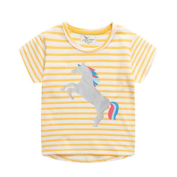 jumping meters children's cotton t shirts for summer unicorn selling stripe girls tees fashion kids clothing 210529, Blue
jumping meters children's cotton t shirts for summer unicorn selling stripe girls tees fashion kids clothing 210529, Blue