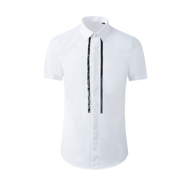 business shirt deluxe and end craft embroidered long sleeve with beads on both sides, White;black
business shirt deluxe and end craft embroidered long sleeve with beads on both sides, White;black