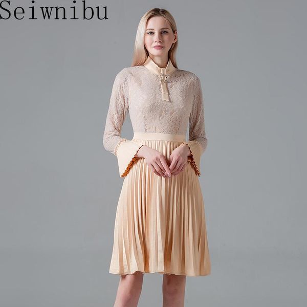 korean fashion black brown high waist autumn elegant 2021 stand collar pleated slimming dress for women casual dresses, Black;gray
korean fashion black brown high waist autumn elegant 2021 stand collar pleated slimming dress for women casual dresses, Black;gray