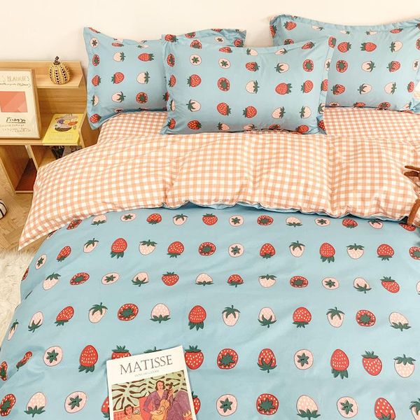 bedding sets 3/4pcs home textile aloe cotton set pure single blue quilt strawberry pattern breathable comfort oceania
bedding sets 3/4pcs home textile aloe cotton set pure single blue quilt strawberry pattern breathable comfort oceania