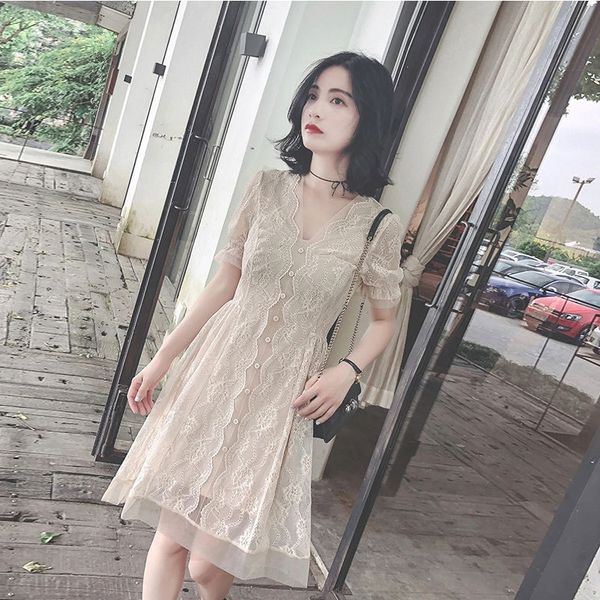 factoryymp5 xian 2020 summer new large women's c waist gentle wind skirt fat mm temperament smart lace dress, Black;gray
factoryymp5 xian 2020 summer new large women's c waist gentle wind skirt fat mm temperament smart lace dress, Black;gray