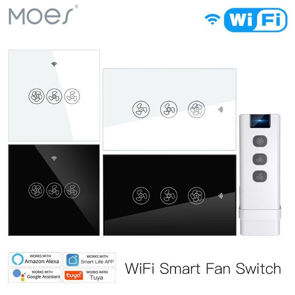 smart home control wifi rf433 ceiling fan switch life/tuya app 2/3 way wireless remote works with alexa and google
smart home control wifi rf433 ceiling fan switch life/tuya app 2/3 way wireless remote works with alexa and google