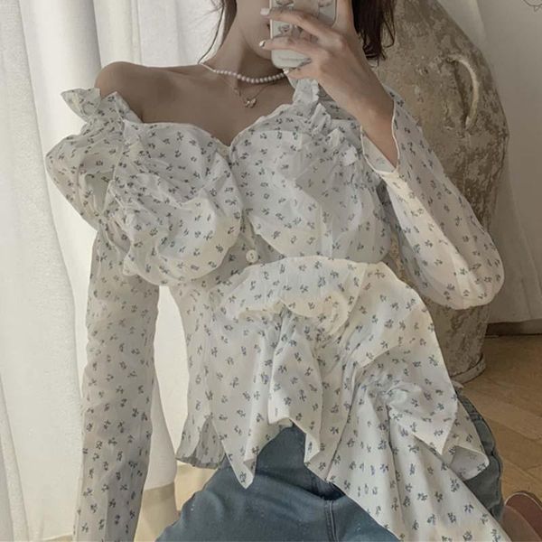 women's blouses & shirts hzirip 2021 summer women slash neck shirt vintage fashion long sleeve asymmetrical gentle french design sense, White
women's blouses & shirts hzirip 2021 summer women slash neck shirt vintage fashion long sleeve asymmetrical gentle french design sense, White