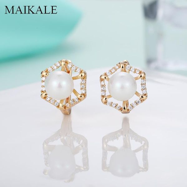 stud maikale trendy pearl earrings for women gold silver color hexagon cubic zirconia with pearls fashion jewelry gifts, Golden;silver
stud maikale trendy pearl earrings for women gold silver color hexagon cubic zirconia with pearls fashion jewelry gifts, Golden;silver